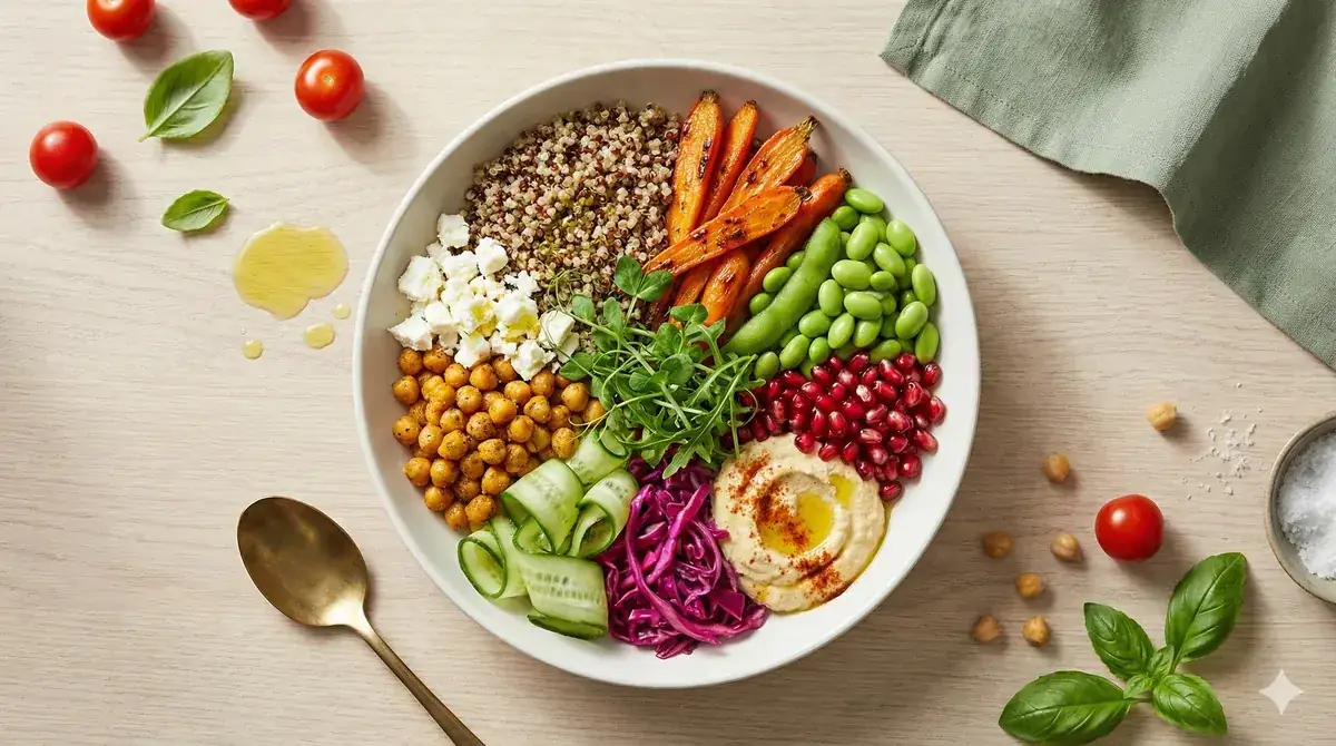 Bol Buddha méditerranéen coloré pour la gestion du diabète de type 2